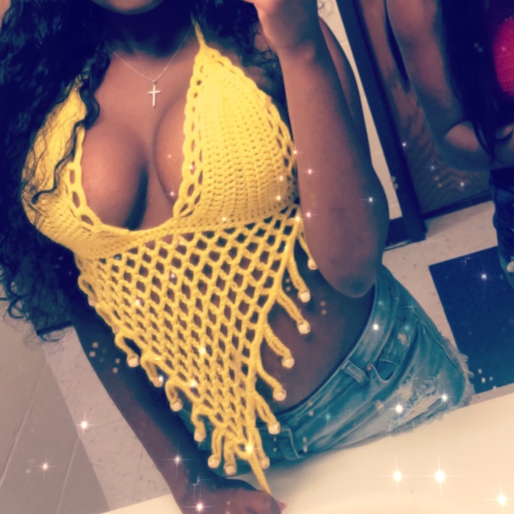 Crochet yellow top